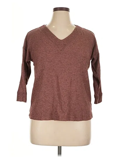 Pre-owned Bobeau Pullover Sweater In Brown