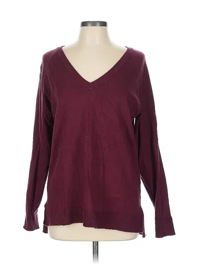 Pre-owned Bobeau Pullover Sweater In Burgundy