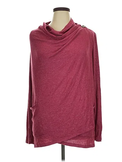 Pre-owned Bobeau Pullover Sweater In Burgundy