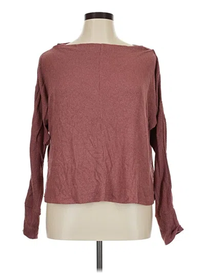 Pre-owned Bobeau Pullover Sweater In Burgundy