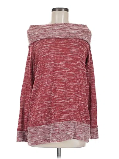 Pre-owned Bobeau Pullover Sweater In Burgundy