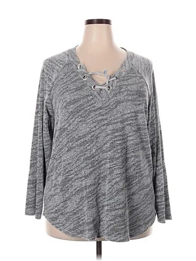 Pre-owned Bobeau Pullover Sweater In Gray