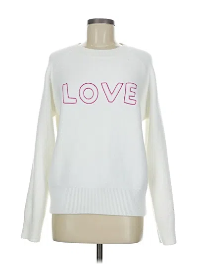Pre-owned Bobeau Pullover Sweater In White