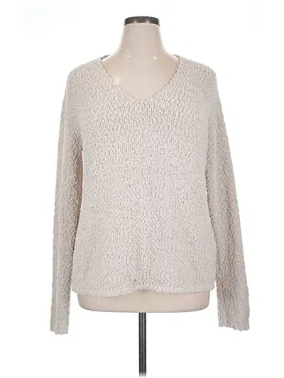 Pre-owned Bobeau Pullover Sweater In White