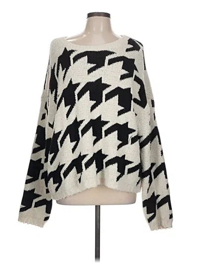 Pre-owned Bobeau Pullover Sweater In White