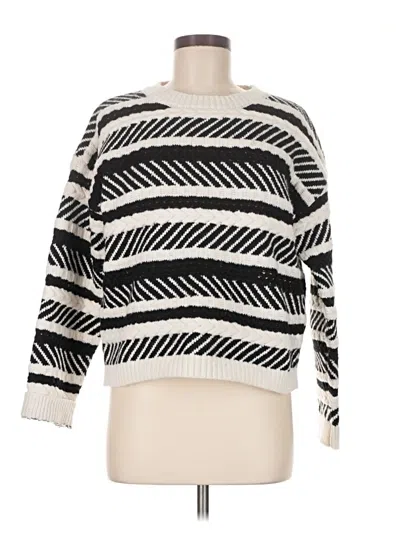 Pre-owned Bobeau Pullover Sweater In White