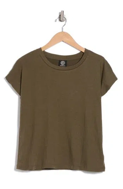 Bobeau Relaxed Drop Shoulder T-shirt In Olive