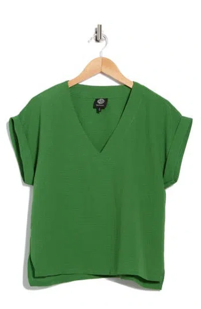 Bobeau Relaxed V-neck T-shirt In Green