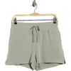 Bobeau Rib Drawstring Shorts In Gray