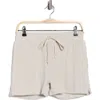 Bobeau Rib Drawstring Shorts In Neutral
