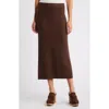 Bobeau Rib Sweater Midi Skirt
