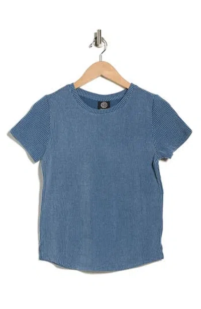 Bobeau Rib T-shirt In Blue