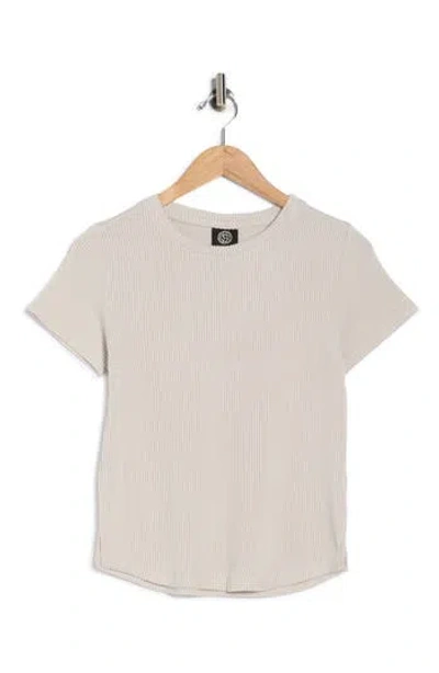 Bobeau Rib T-shirt In Neutral
