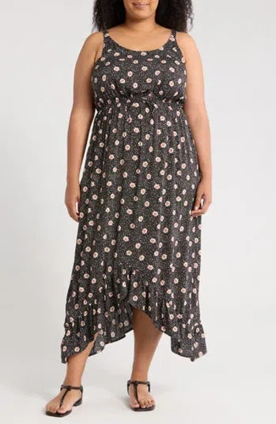 Bobeau Ruffle Asymmetric Slipdress