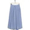 Bobeau Ruffle Edge Maxi Skirt In Blue