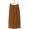 Bobeau Ruffle Edge Maxi Skirt In Brown