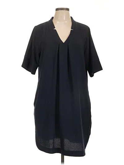 Pre-owned Bobeau Short Sleeve Blouse In Black