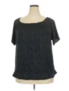 Bobeau Short Sleeve Blouse In Multi