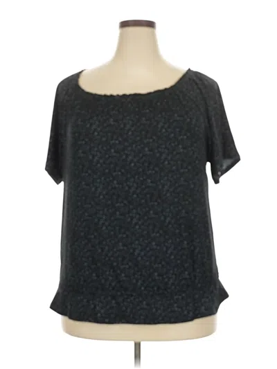 Bobeau Short Sleeve Blouse In Multi