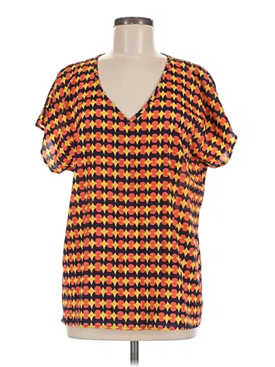 Pre-owned Bobeau Short Sleeve Blouse In Yellow