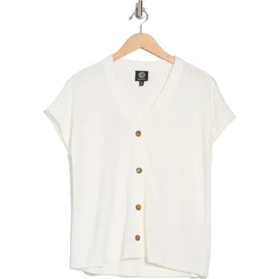 Bobeau Short Sleeve Button-up Top