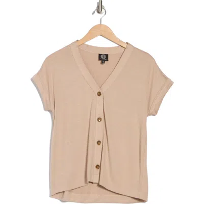 Bobeau Short Sleeve Button-up Top