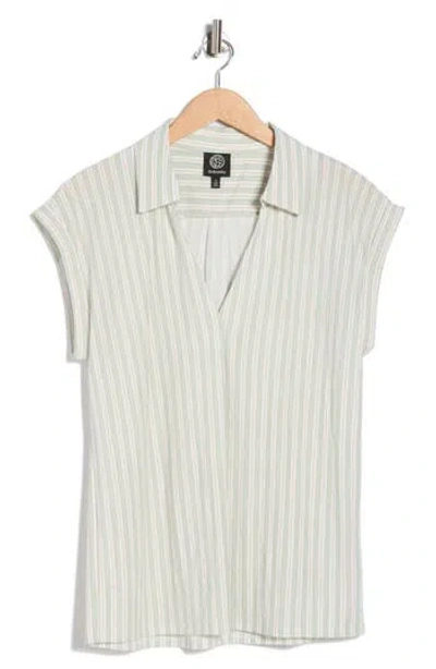 Bobeau Short Sleeve Knit Top In Multi