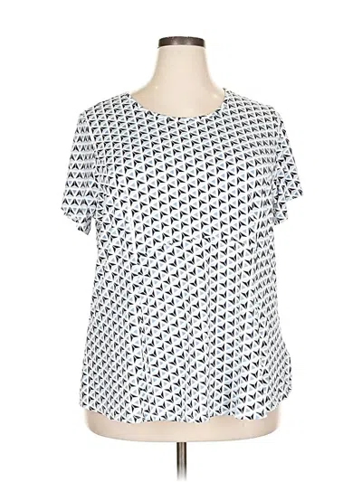 Pre-owned Bobeau Short Sleeve T-shirt In Blue