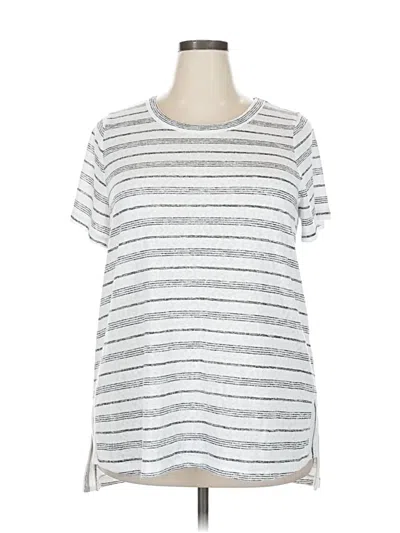 Pre-owned Bobeau Short Sleeve T-shirt In White