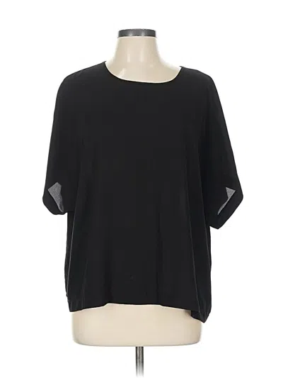 Pre-owned Bobeau Short Sleeve Top Black Crew Neck Tops