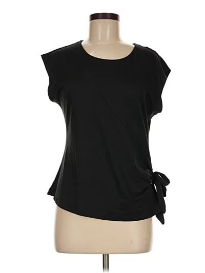 Pre-owned Bobeau Short Sleeve Top Black One Shoulder Neckline Tops