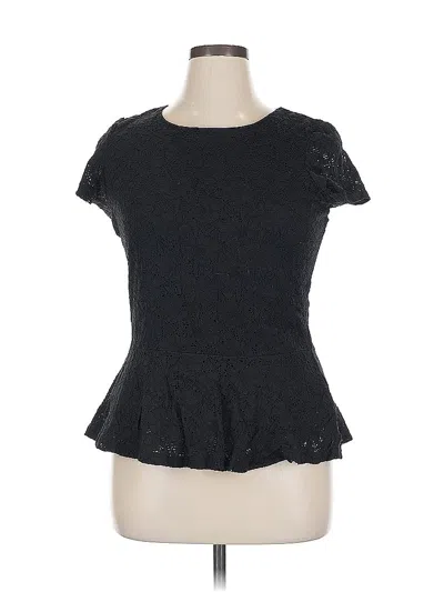 Pre-owned Bobeau Short Sleeve Top Black Sweetheart Neckline Tops
