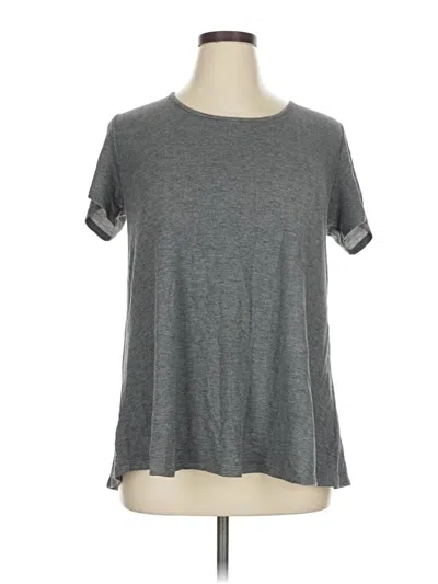 Pre-owned Bobeau Short Sleeve Top Gray Crew Neck Tops