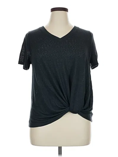 Pre-owned Bobeau Short Sleeve Top Gray V-neck Tops