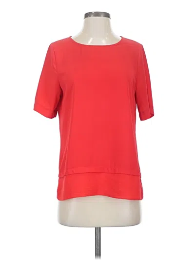 Pre-owned Bobeau Short Sleeve Top Red Boatneck Tops