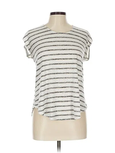 Pre-owned Bobeau Short Sleeve Top Silver Scoop Neck Tops