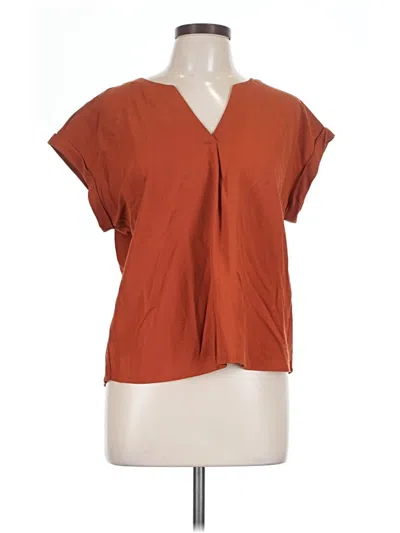 Pre-owned Bobeau Short Sleeve T-shirt In Brown