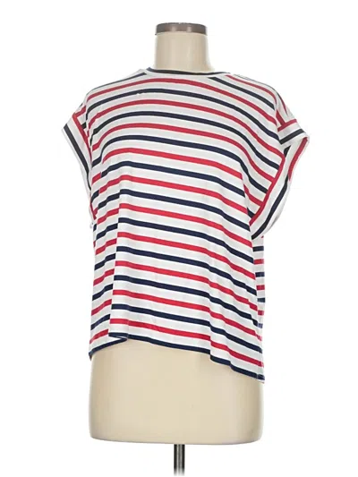 Pre-owned Bobeau Short Sleeve T-shirt In White