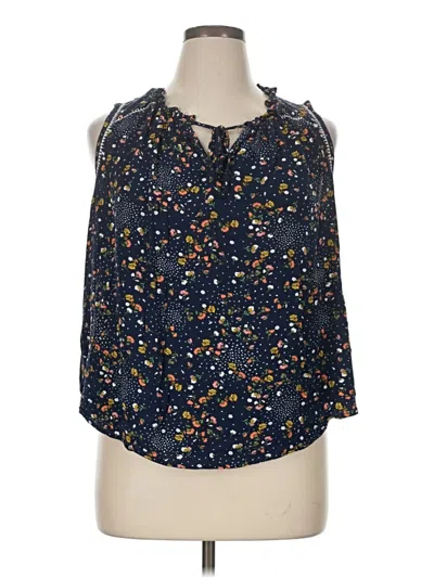 Pre-owned Bobeau Sleeveless Blouse In Blue
