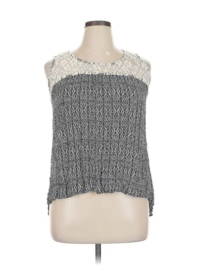 Pre-owned Bobeau Sleeveless Blouse In Gray