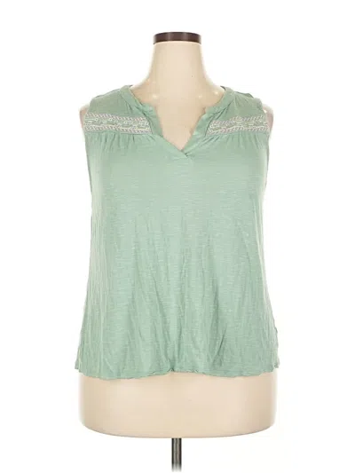 Pre-owned Bobeau Sleeveless Blouse In Green