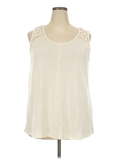 Pre-owned Bobeau Sleeveless Blouse In Ivory