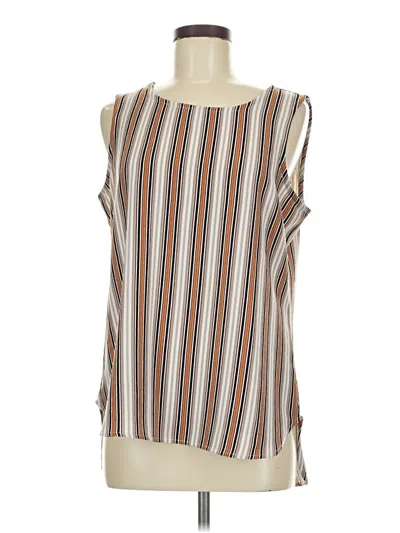 Pre-owned Bobeau Sleeveless Blouse In White