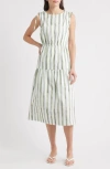 Bobeau Sleeveless Midi Dress In Multi