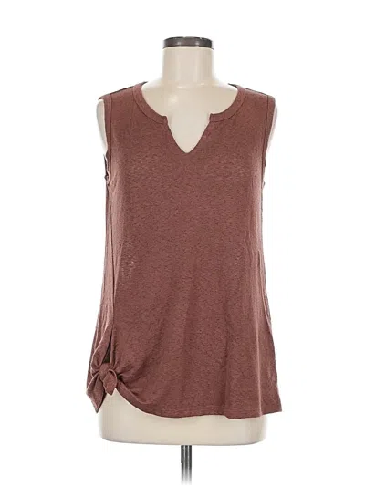 Pre-owned Bobeau Sleeveless T-shirt In Brown