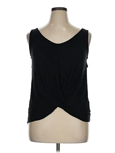 Pre-owned Bobeau Sleeveless Top Black Scoop Neck Tops