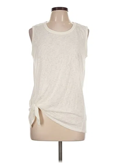 Bobeau Sleeveless Top Ivory Keyhole Neckline Tops