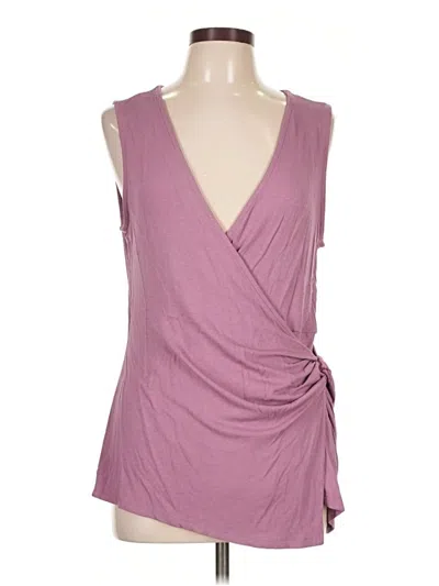 Pre-owned Bobeau Sleeveless Top Purple Plunge Neckline Tops