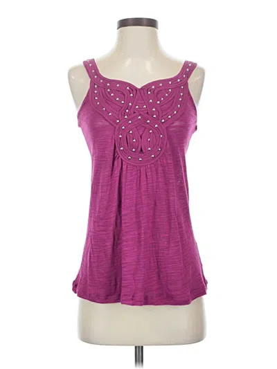 Pre-owned Bobeau Sleeveless Top Purple Sweetheart Neckline Tops
