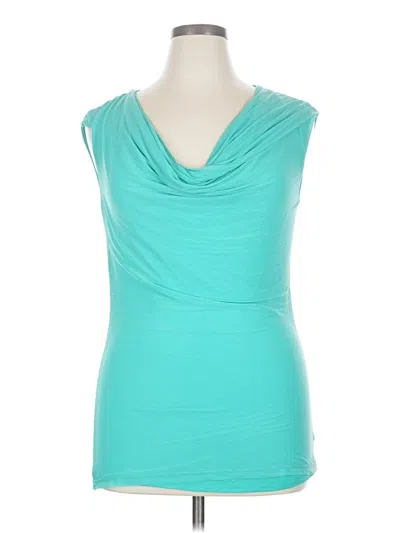 Pre-owned Bobeau Sleeveless Top Teal Cowl Neck Tops